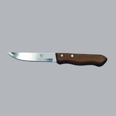 Cuchillo cocina con sierra fina 10 cm madera