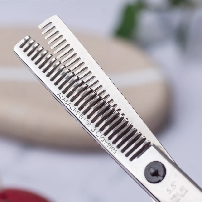 Tijera Peluquero Azabache En 28 5,5" - Imagen 2