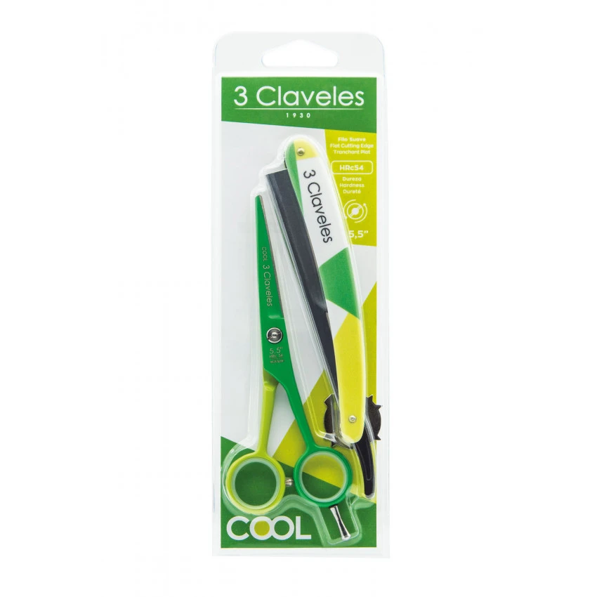 Tijera Peluquero Cool + Navaja 5,5" - Imagen 5