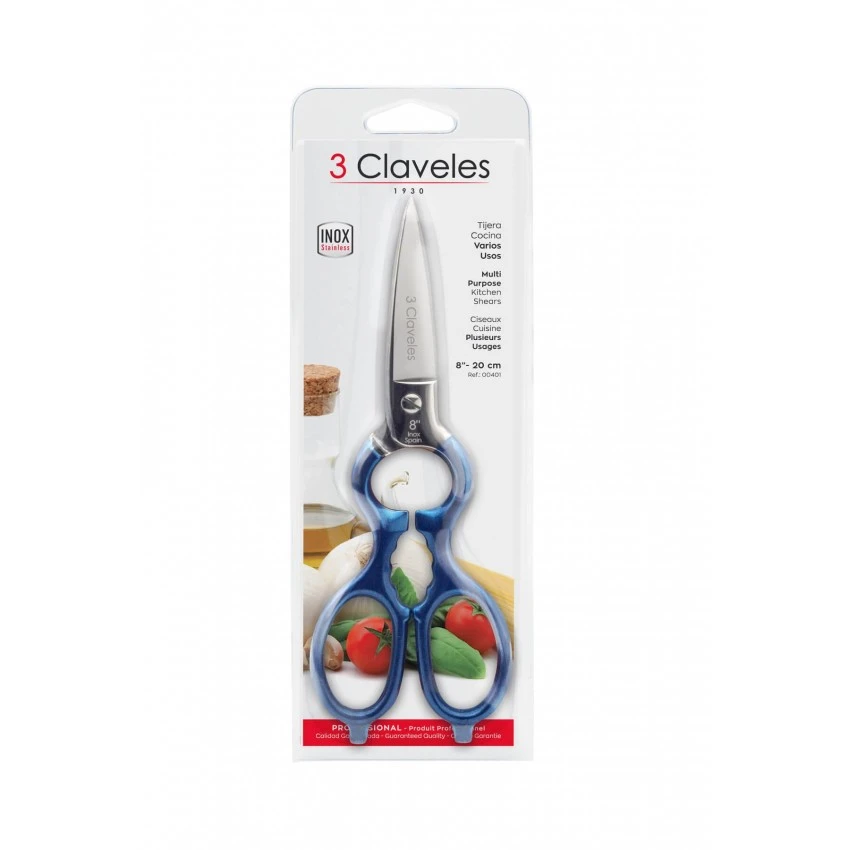 Tijera Cocina Varios Usos Azul 8" - Imagen 9